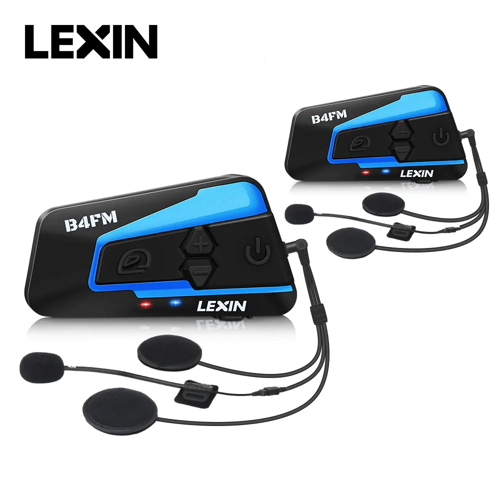 LEXIN 2X B4FM Intercom Moto Duo pour 2 Casques, Kit Main Libre