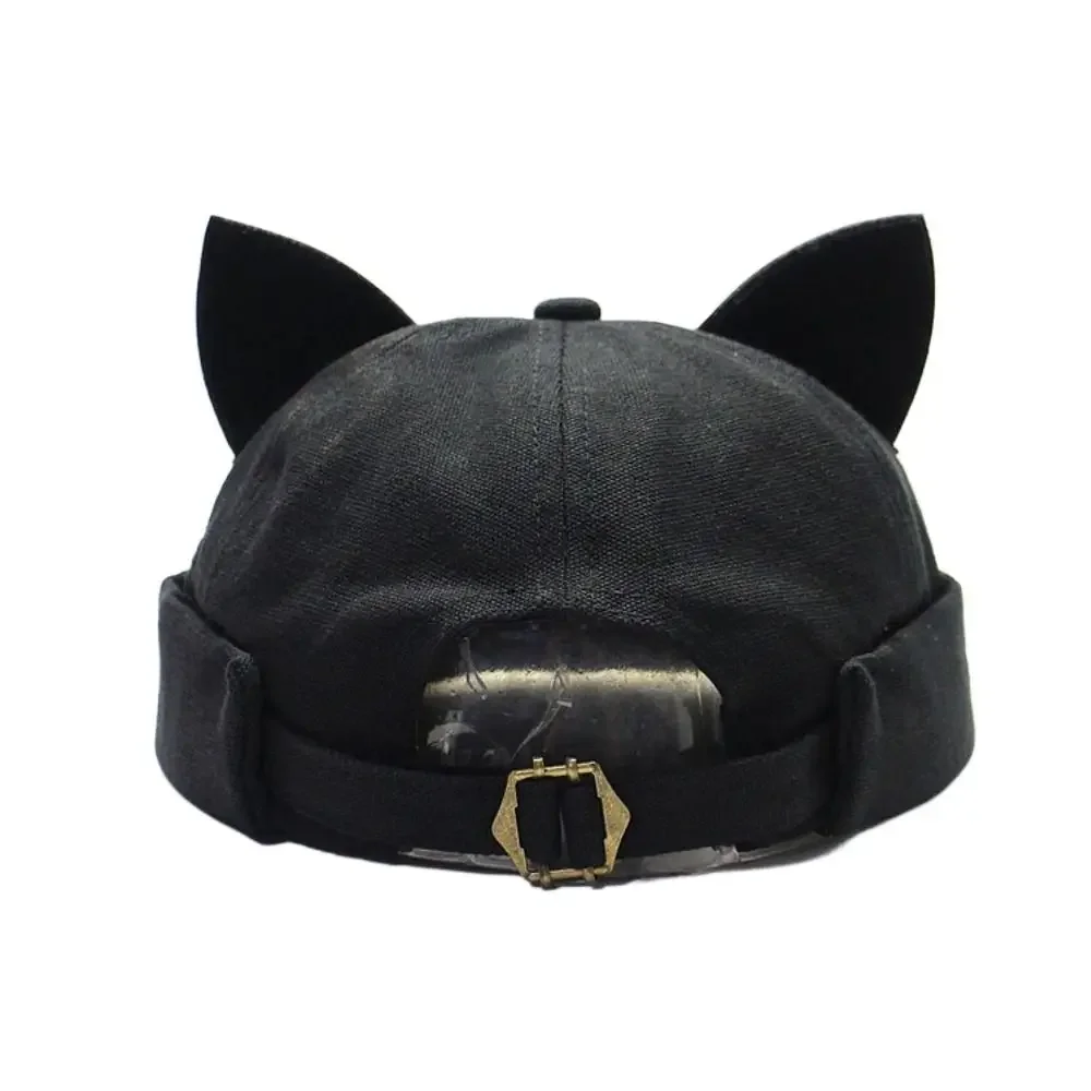 Chic Cat Ears Brimless Cotton Beanie – Unisex Casual Style