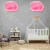 4 Pcs Cloud Nursery Decor Artificial Props Wall for Ceiling Baby Shower Decorations Cotton Hanging 5