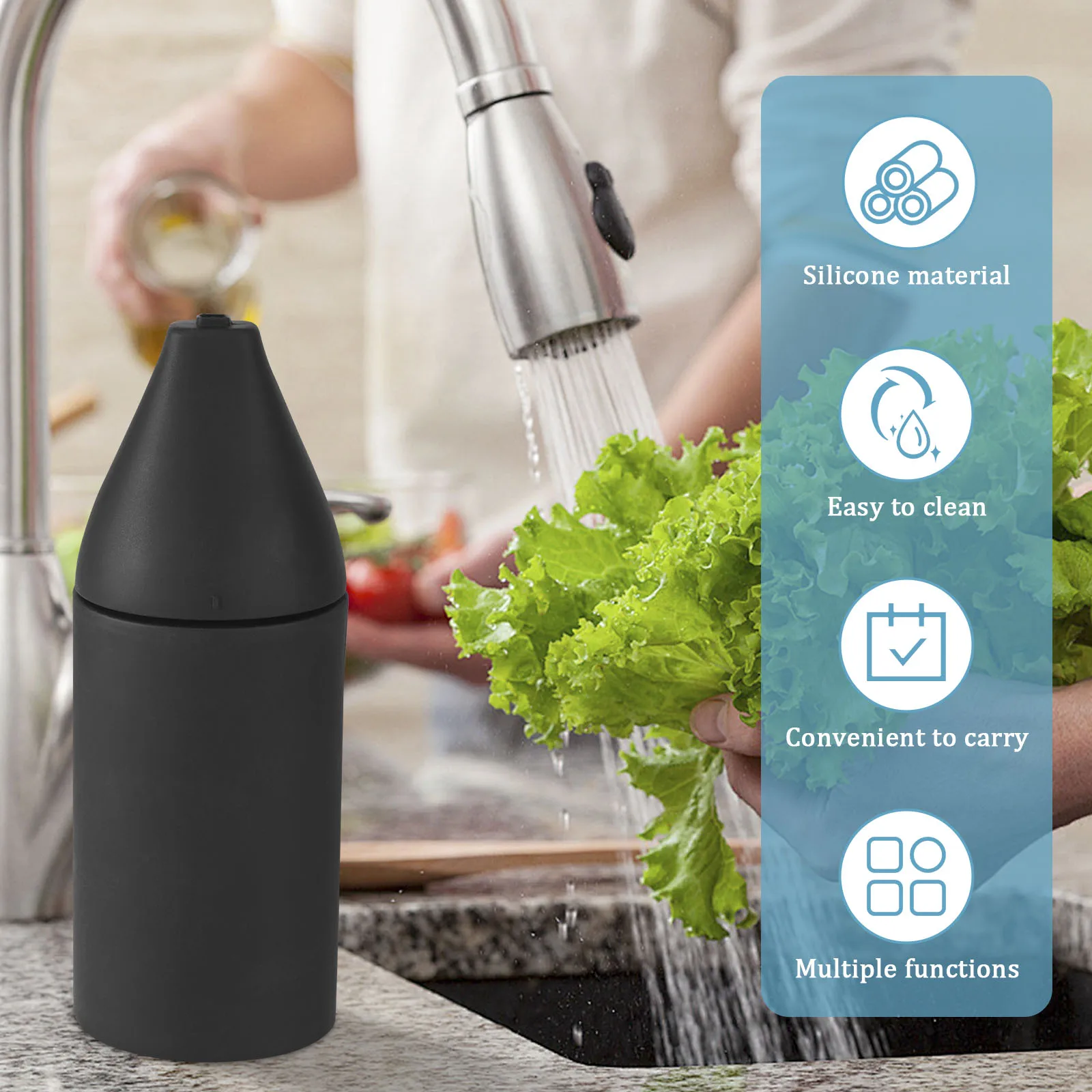 Silicone Refillable Dish Soap Squeeze Bottle