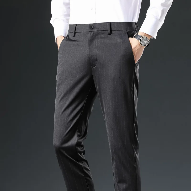 

New spring and summer youth straight professional trousers men's self-cultivation business suit pants casual men's suit pants