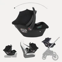 Système de poussette de voyage 4-en-1 BabyVoyage avec siège auto, base ISOFIX, poussette haute pour nouveau-né, nacelle et fonction 360° °   Conception réversible et pliable 3
