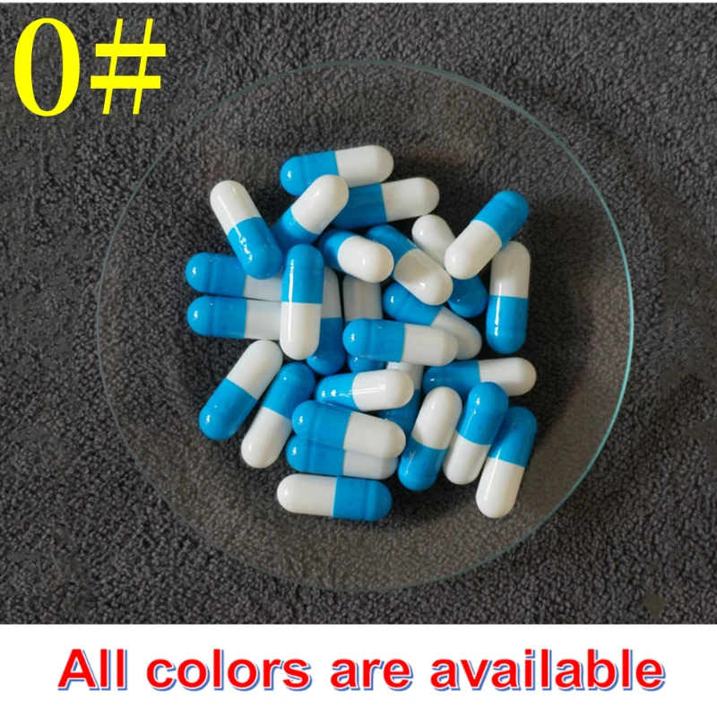 

0# 1000pcs 0 Size High Quality Hard Gelatin Contaiers Empty Capsules DIY Hollow Gelatin Capsules Joined or Separated Capsules
