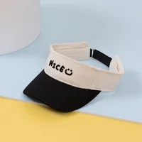 Summer Sun Hats Boy Girl Kids Embroidered Visor UV Protection Top Empty Solid Sport Tennis Golf Running Sunscreen Baseball Cap 4