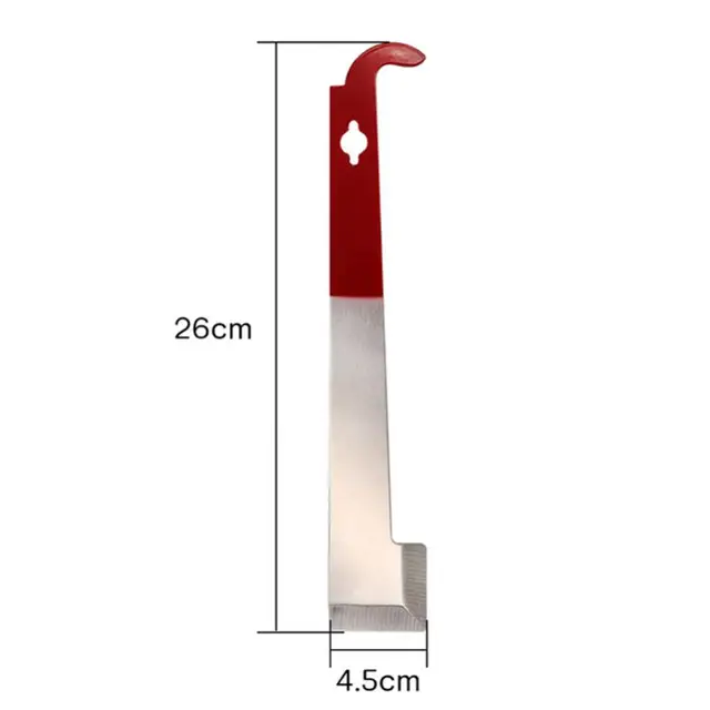 Rozsdamentes Acél Ívelt Farok Méhkapán Mézerejű Emelő Kaparó Méhész Eszköz - Image 6