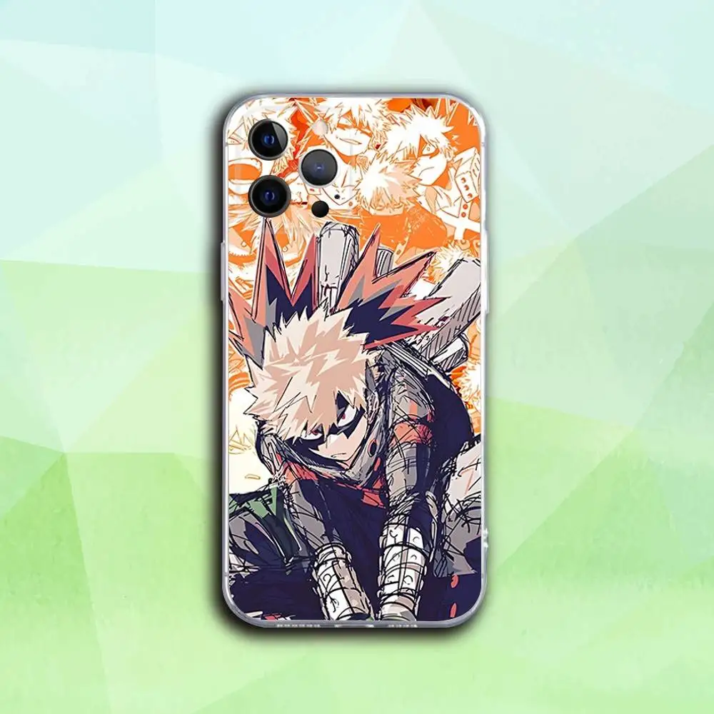 Katsuki Bakugo Hero-Themed Transparent Soft Phone Case