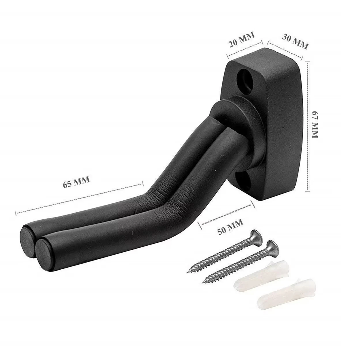 Miwayer Guitar Wall Mount Hanger Black Guitar Hanger Wall Hook All Size Guitars Bass Mandolin Banjo Ukulele