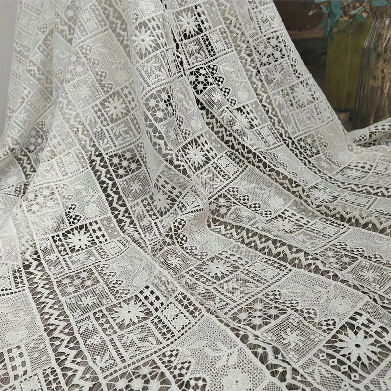 chinese dress ladies Vintage Rose Cotton Lace Fabric for Dresses main image 0