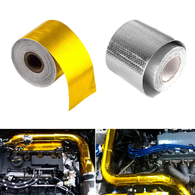 Pipe Insulation Wrap Heat Shield Tape Heat-Resistant Pipe Wrap Insulation  Foil Backed Wrap Tape Universal Fibreglass Silencer - AliExpress