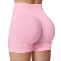 Summer High Waisted Yoga Shorts Fashionable and Sexy Running Fitness Pants Solid Color Yoga Leggings 1
