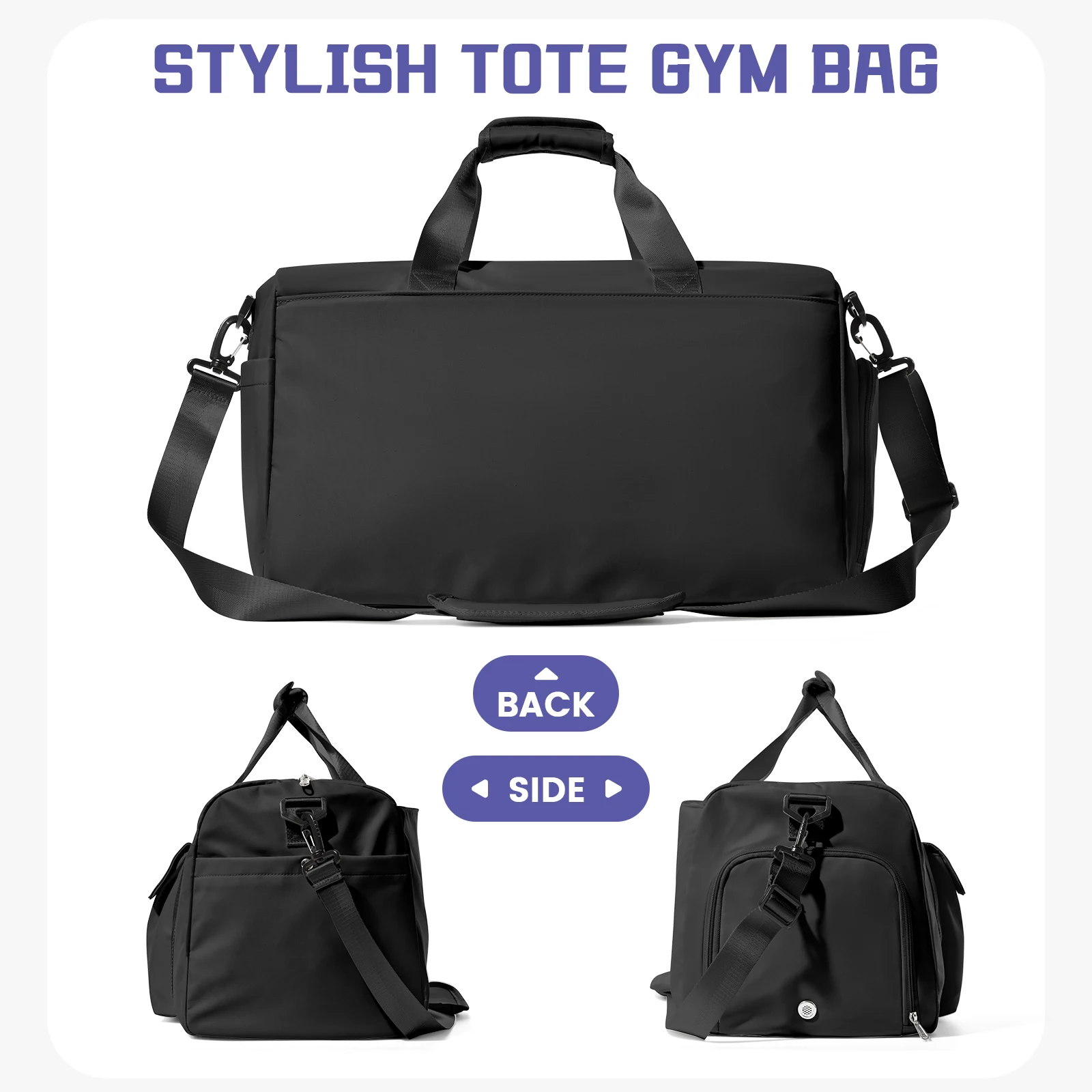 Outdoor Waterproof Gym Bags Swimming Fitness Bag Large Capacity Portable Tote Travel Bag, Handbag Travel Duffle Bag Shoulder Bag