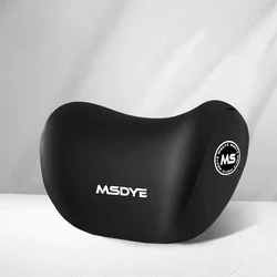 Ergonomic Memory Foam Car Pillow and Lumbar Support Cushion (Black headrest)