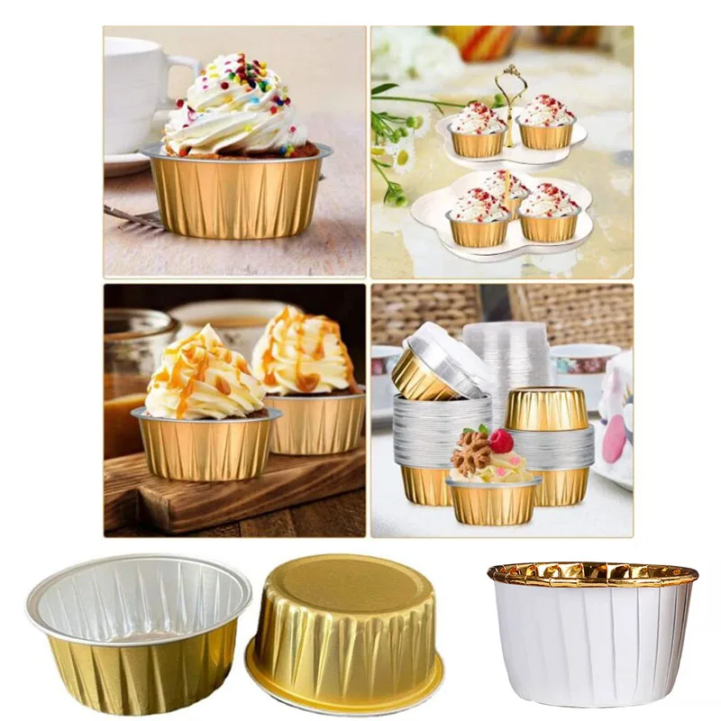 Disposable Aluminum Foil Tart Pans with Lids, Mini Pie Cupcake Baking Molds, Oven &... - SKU AFTP1535 - UGI Packaging