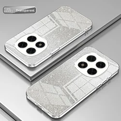 Fashion Bling Glitter Slim Protective Back Cover Case - Soft TPU Design for Note14 Pro Plus (Transparent)