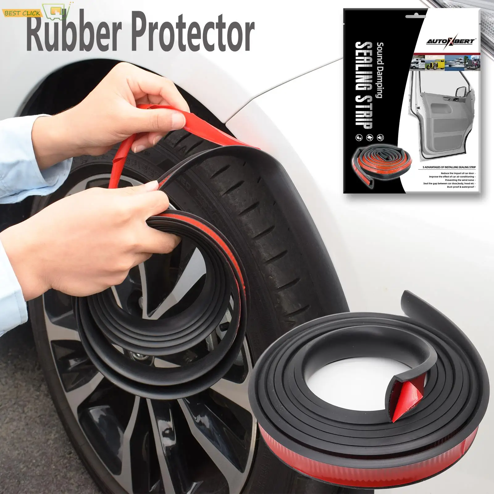 Car Wheel Arch Mudguard 3Meter Car Fender Flare Wheel Eyebrow Protector Arch Extenders Moulding Trim Camper Shells Rubber Seal Strip DIY Scratch Proof
