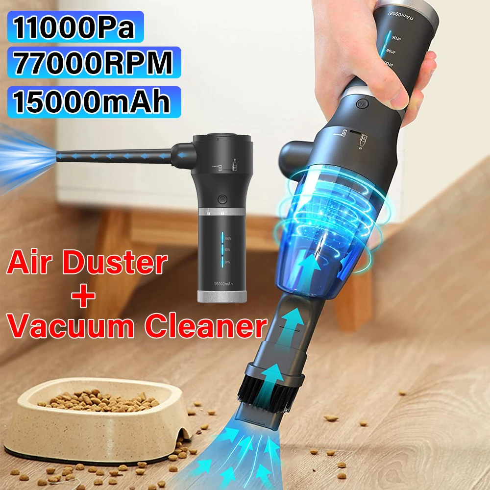 Wireless Vacuum Cleaner Home Cordless Handheld Air Duster For Car Dual