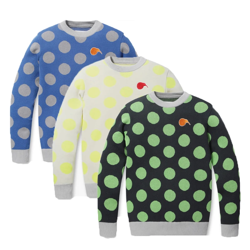 High Elastic Golf Pullover for Couples Warm Knitted Sweaters Autumn and Winter Golf Clothing Men Women Same style