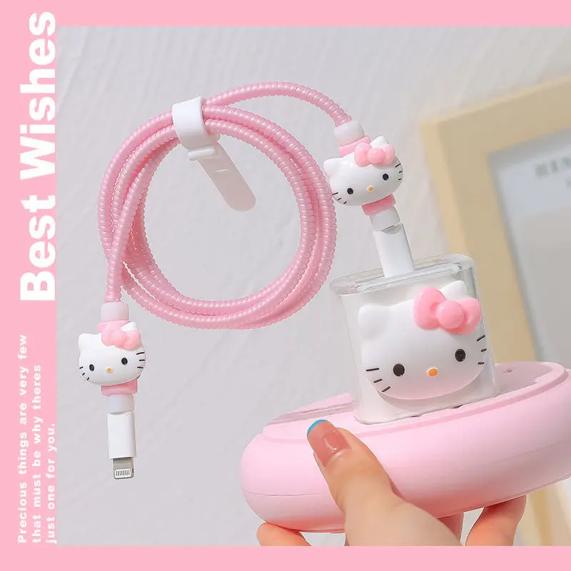 Hello Kitty Phone Charger Protector Antibreaking Cartoon Case Phone