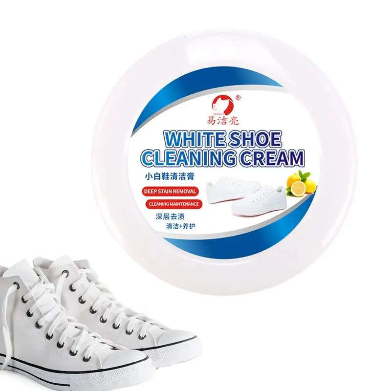 

White Shoe Cleaning Cream Shoe Cleaner Multi Use Cleaner With Wipe Stains Remover Cleansing Maintenance Pasty For Sport Shoes