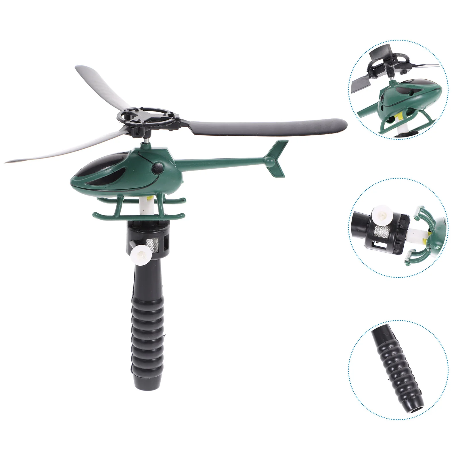 Pull String Helicopter Toy Creative Funny Copter Toy Educational Gift Toy for Children Kids (Random Color) 4