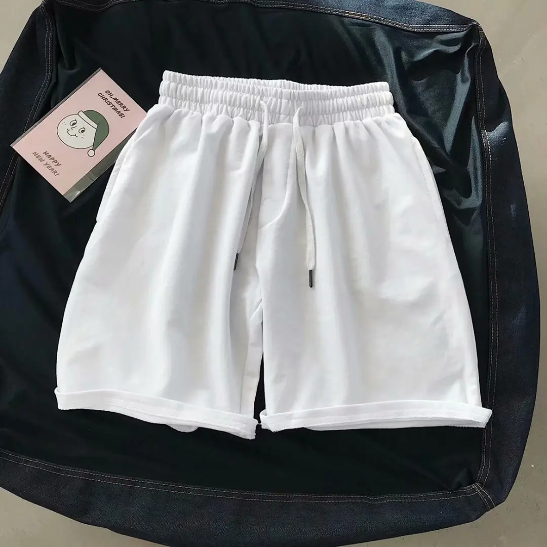 2023 New Solid Color Shorts Men's Summer 5-Point Casual Pants Men's Middle Pants Casual Beach Pants Men's Sports Shorts Fashion