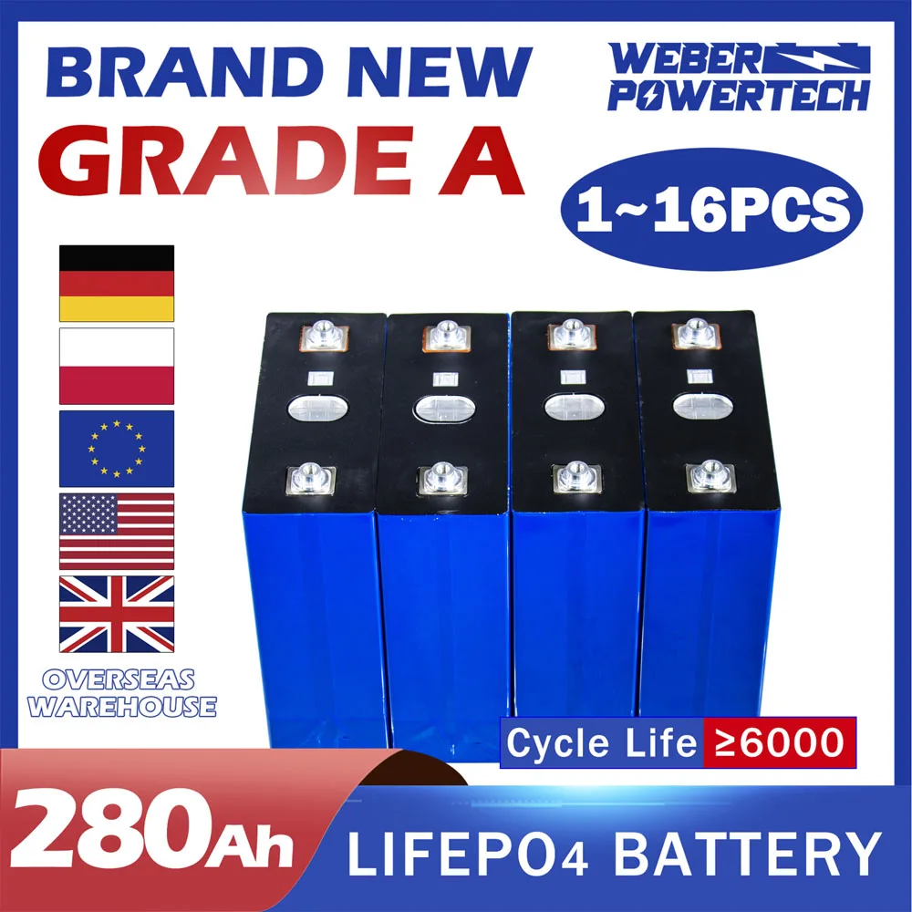 

Литий-железо-фосфатная аккумуляторная батарея Lifepo4 280AH, 12 В, 24 В, 48 В