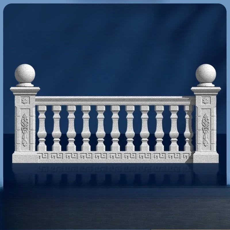New Villa Balcony Railing Small Roman Column Mold Rural Courtyard Fence Guardrail Wall Grouting Cement Pillar Outdoor Decor