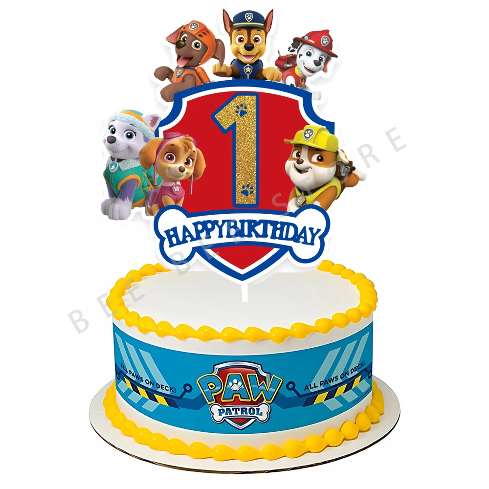 thumbnail image 1 of Paw Patrol-adornos para tartas de 1 a 9 años, Chase Skye Marshall, suministros para fiestas de cumpleaños, decoración de cupcakes de mesa para niños y niñas, regalos de Juguetes, 1 of 5