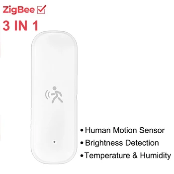 Smart ZigBee Pir Motion Sensor Radar Temperature Humidity Security Sensor Works with Home Assistant for Burglar Alarm 1