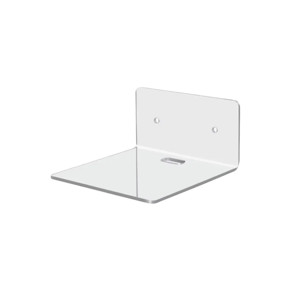 Prateleiras de parede transparentes com design transparente Prateleiras flutuantes de acrílico minimalista Prateleiras decorativas de acrílico de tamanho pequeno