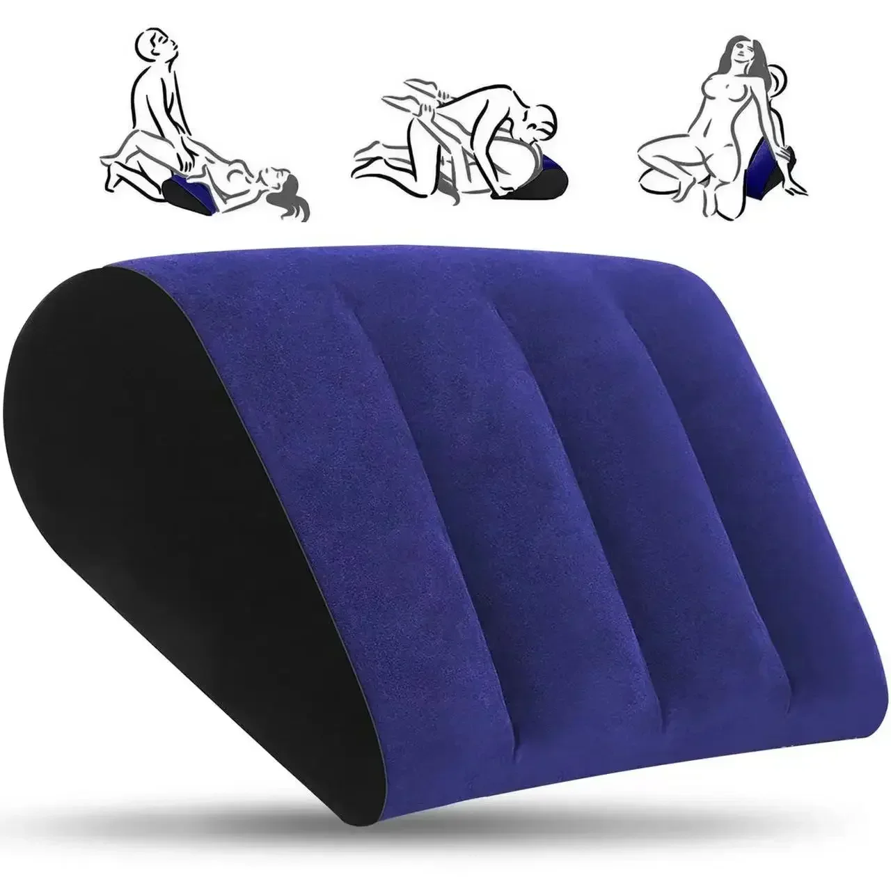 

Inflatable Travel Pillow Multifunctional Body Lumbar Yoga Pillow Travel Positions Support Air Cushion Triangular