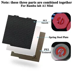 Enhanced Build Plate with Magnetic PEO Sheet and Spring Steel Pei Sheet - 184x184 by Juupine (PET)
