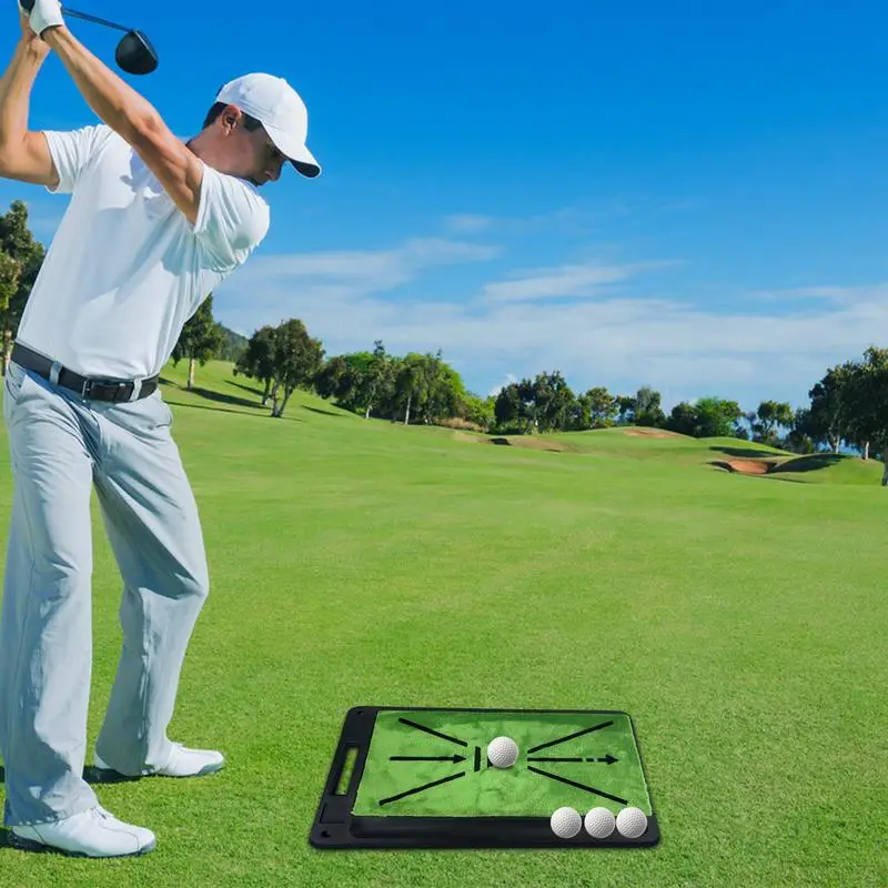 Path Feedback Golf Mat Golf Precision Swing Mat Heavy Duty Outdoors Equipment With No-Slip Base For Rough Fairway Divot