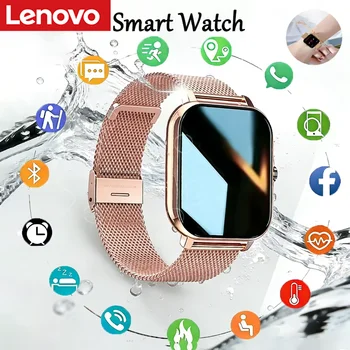 Lenovo 2026 New Smart Watch for Men Women Gift Sports Fitness Full Touch Screen Watch Bluetooth Call Digital Smartwatch 1