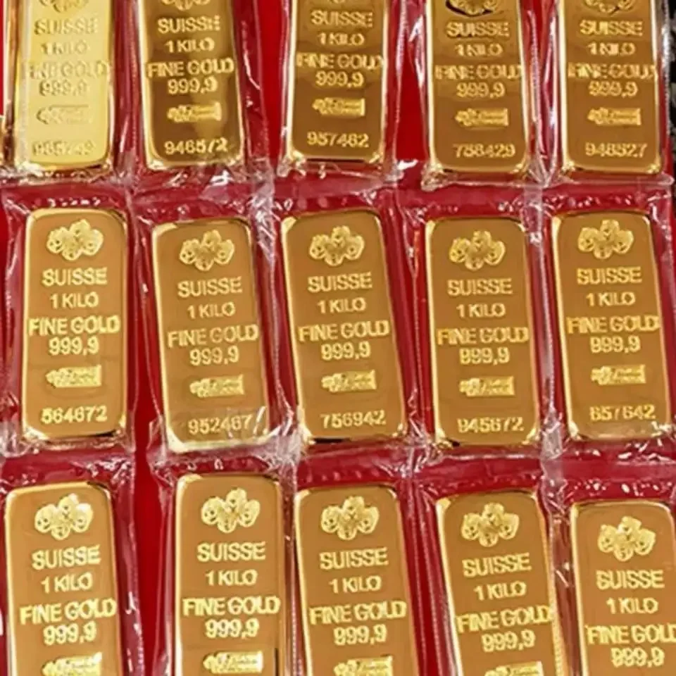 1:1 コピースイス 1 キロ/1000 グラム 24 k ゴールドバー地金レプリカ