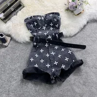 Summer Women Jeans Rompers Beach Playsuits Slash Neck Sexy Denim Party Sleeveless Overalls Fashion Vestidos - Image 2