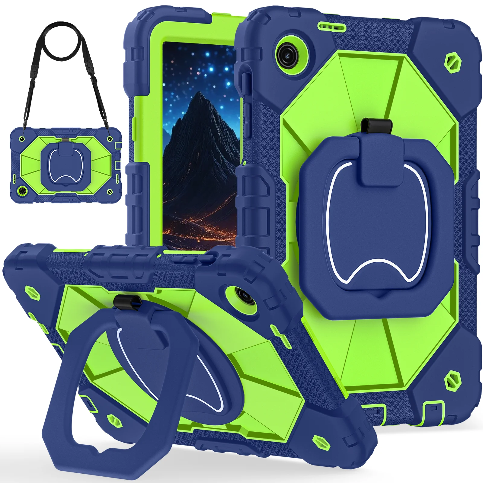 Kids Shockproof Armor Tablet Case with Wristband Cover - 10.1 Inch