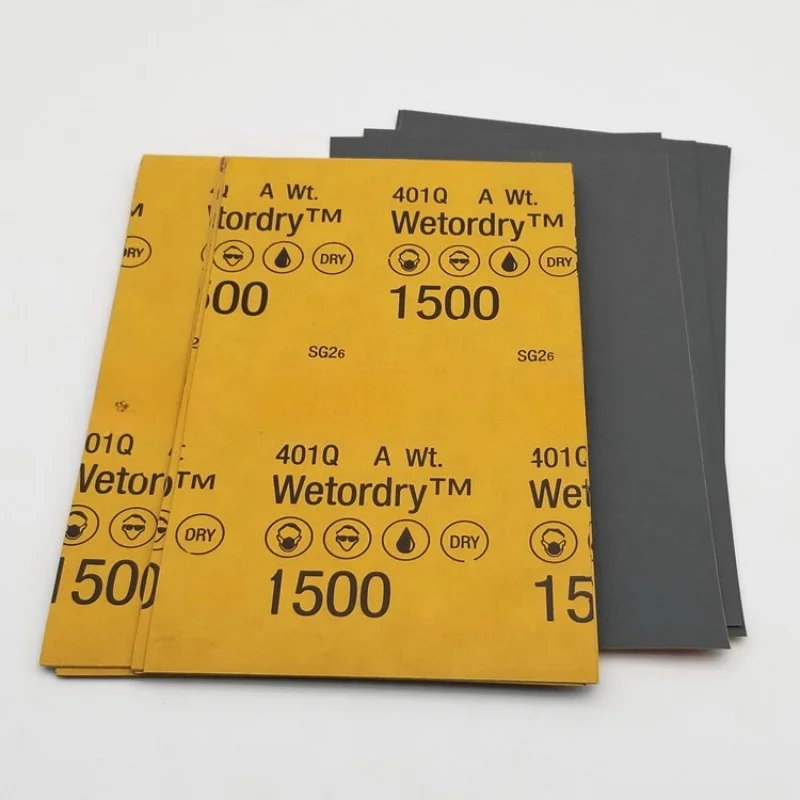 Papier De Verre Grain 500 Imperméable - 3 Feuilles 280x230 Mm Pour Ponçage Bois, Métal & Plastique
