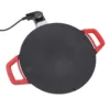 30cm Electric Grill Pan Round BBQ Griddle Concave Design Nonstick Coating Temperature Knob Adjustment Electric Grill Plate 3