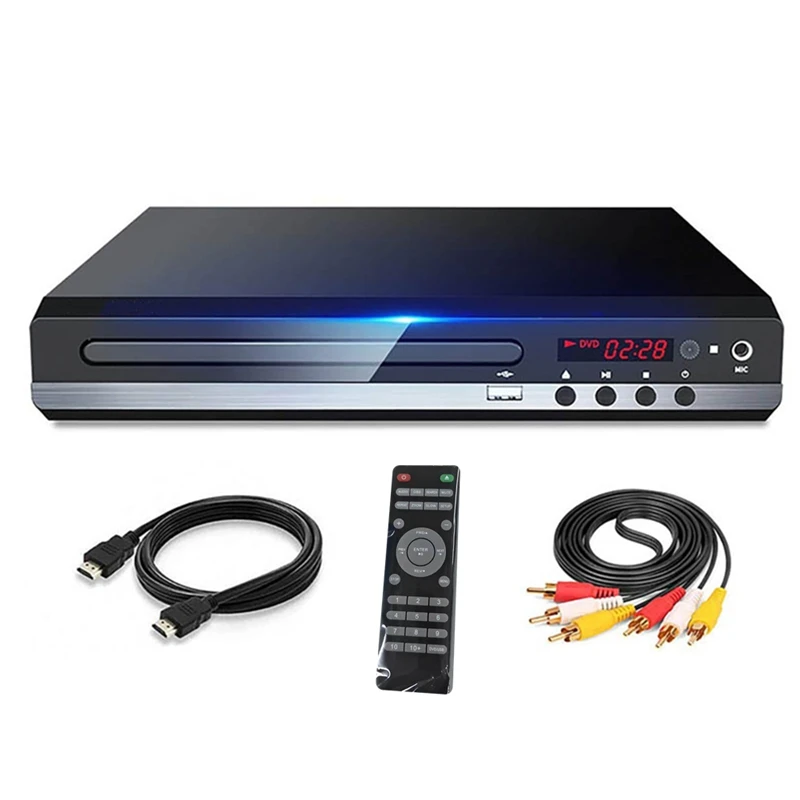 Lettore Dvd 1080P Hd Home Dvd Player Box Per Tv All Region Lettore Cd-Disk Dvd Gratuito Uscita Av Lettore Evd