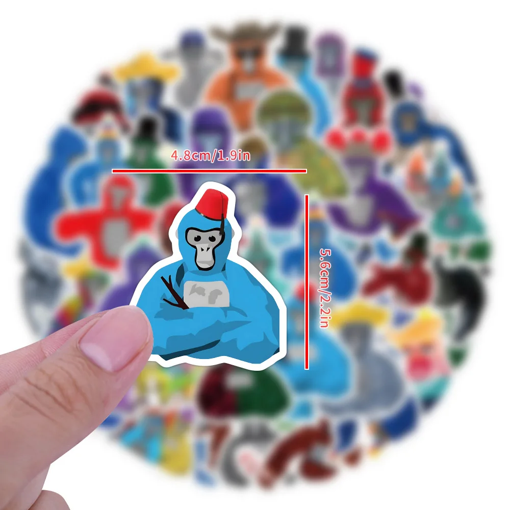 Gorilla Tag Stickers - Funny Cartoon Game Decorations