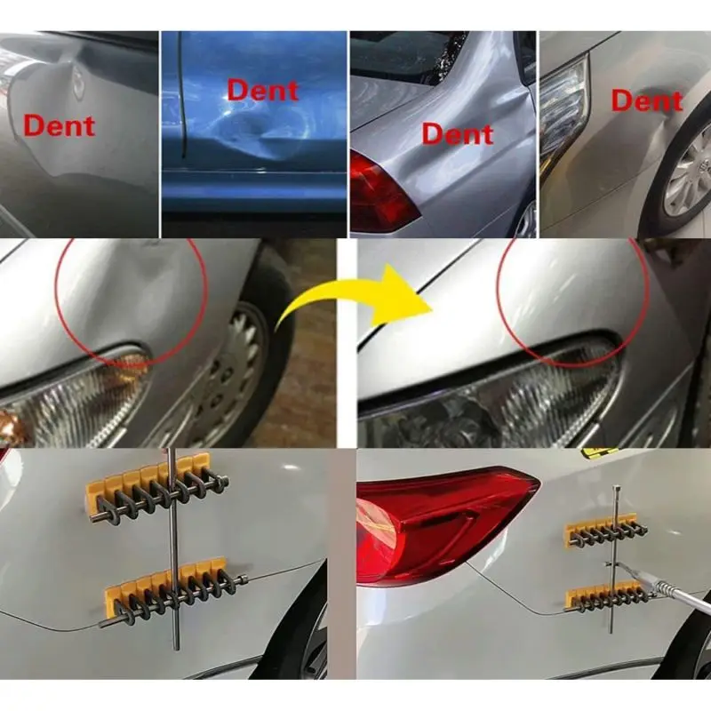 Car Dent Repair Kit Car Paintless Dent Repair Tools Dent Removal Professional Auto Sheet Pulling Tabs SUV Truck Car Body Repair Tool