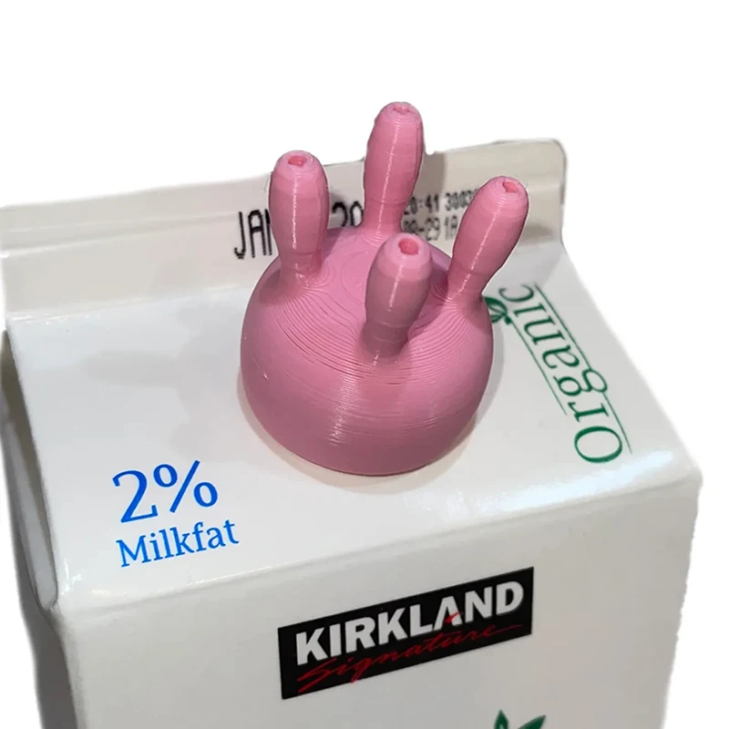 Funny Milk Carton Cap Pouring Milk Bottle Hats Reusable Juice Milk Drinking Diverter Pour Spout Covers