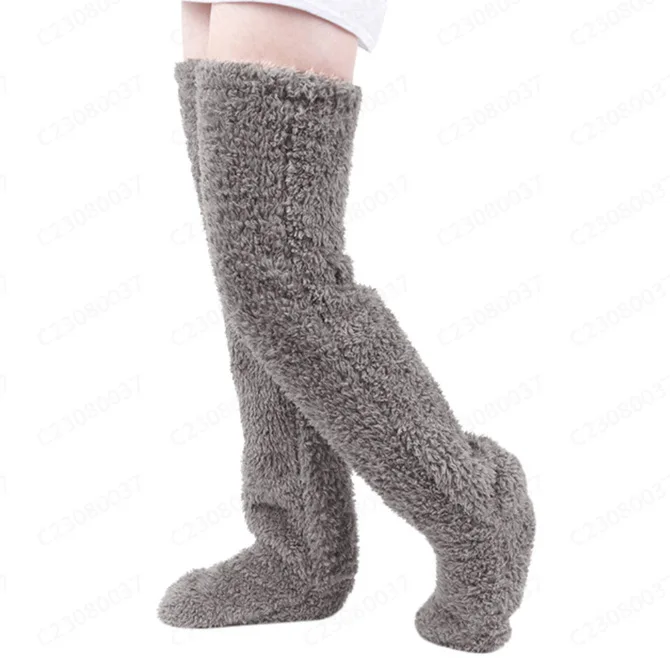2023 Autumn/Winter Teddy Bear floor socks Thigh-high socks knee pads Warm high socks for girls