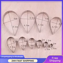  Rose Petal Cutter Set Rose Shape Cutter Pink Leaf Fondant Cookie Sugar Cutting Molds Cake Molds Bakeware Accessories 