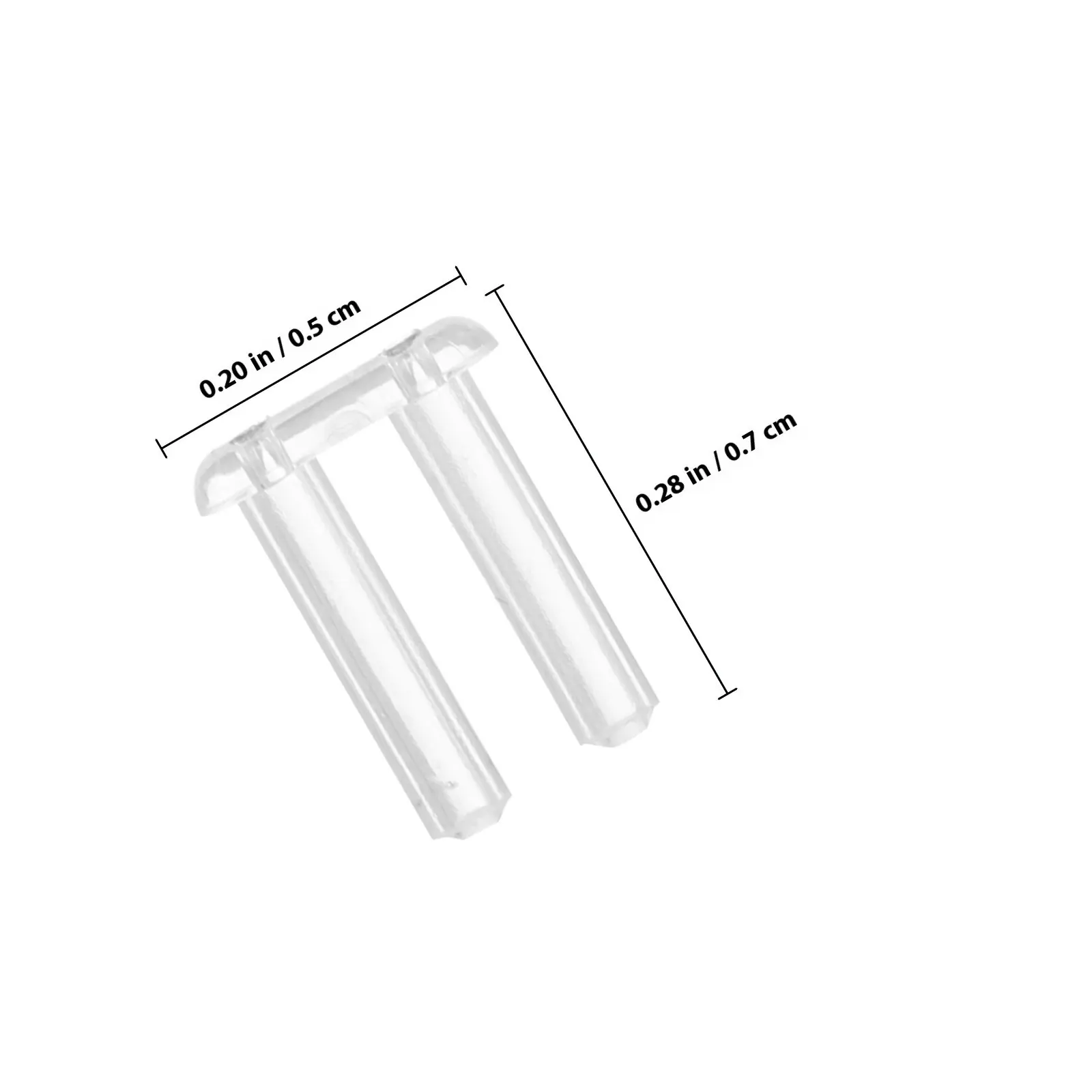 200Pcs 투명 플라스틱 압축 슬리브 무테 프레임 플러그 안경 고정 액세서리 도구 예비 버클 안경 수리
