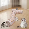 Carrot Print Cat Tunnel Multi-Shape Foldable & Easy Storage Cat Toy Tunnel for Play & Hideaway Pet Tube Self-Entertaining Play 3