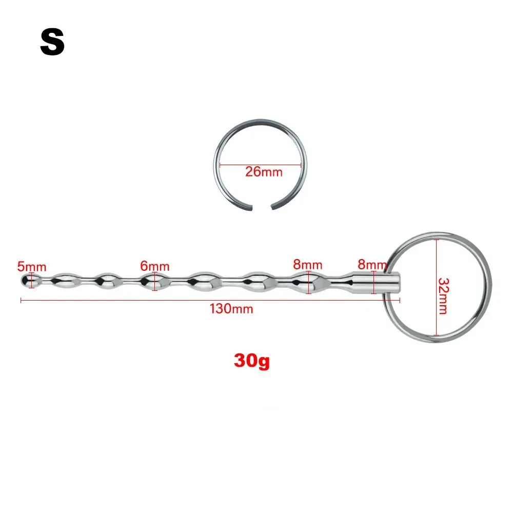 Male Stainless Steel Urethral Plug Urethral Dil Sounding Penis Plug Urethra Stimulate Dilator Masturbation Rod Sex Toys For Men