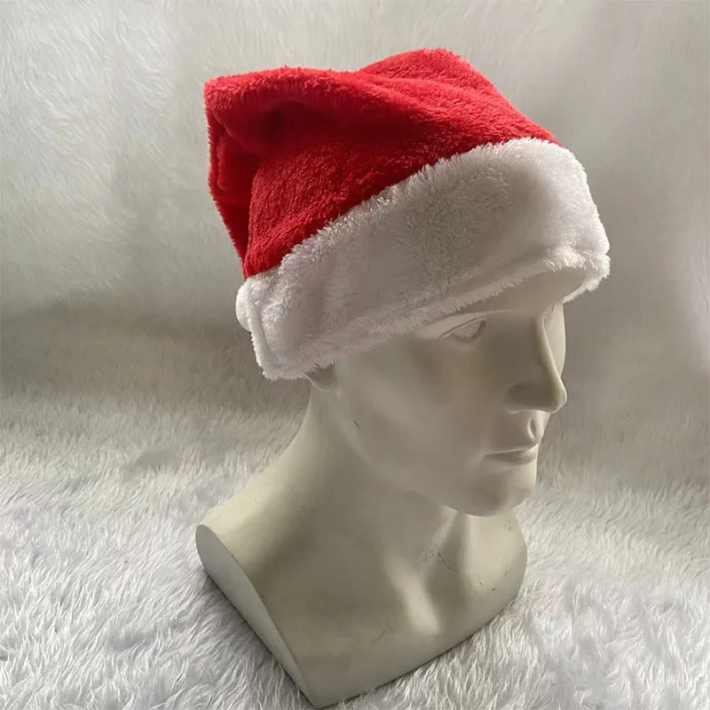 Fluffy Christmas Hat Santa Claus Hat Child Adult Pet Christmas Party Decorations Supplies Accessories