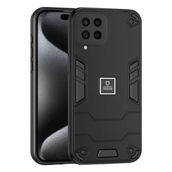 Dual - Layer Rugged Armor Shockproof Phone Case with Soft TPU Frame and Hard Plastic Protective Back Cover for M53 5G (Black)
